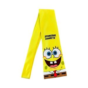 Nickelodeon Spongebob Squarepants Squaretie Yellow Graphic Print Necktie 2006